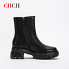 CHCH英伦风秋冬新款侧面拉链增高百搭女靴CN2B7031 商品缩略图0