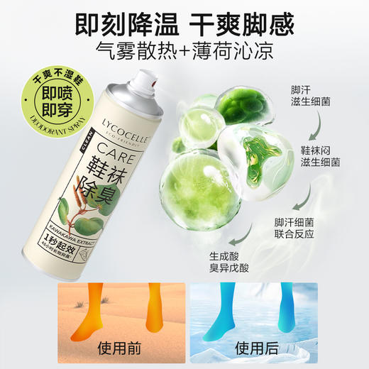 【鞋子除臭】绽家鞋子除臭剂除臭鞋喷雾鞋袜鞋柜除臭抑菌去异味 商品图2
