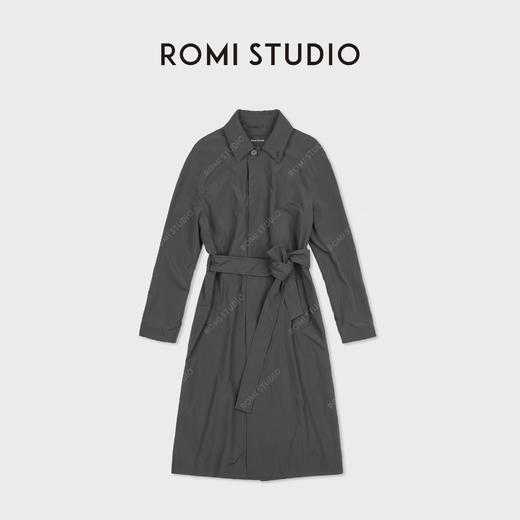 ROMI STUDIO“随性松弛”锦绸轻量化牛角扣宽松翻领风衣 RWCSWG6983 商品图0