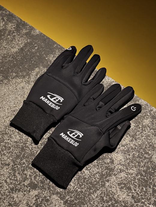 布老哥Blog冬季加绒保暖防风手套可触屏反光logo骑行运动均码手套 商品图5