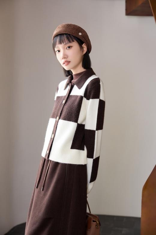 LNNNS 高级设计感拼色格纹潮流开衫外套 21976 商品图4