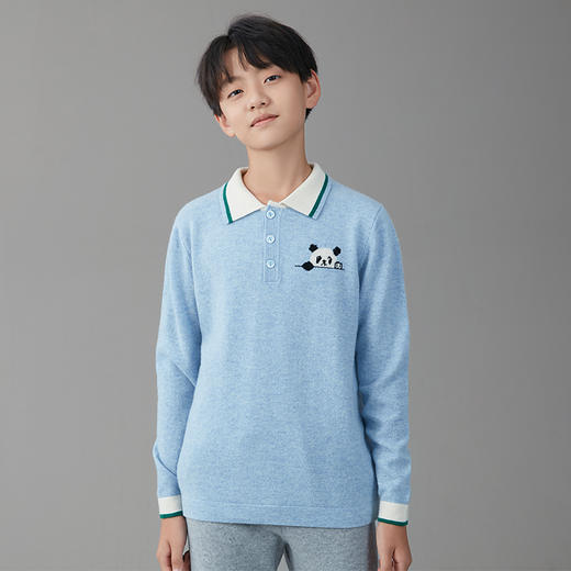 🎁【满赠活动】MOKA莫卡·奇趣萌宠系列-POLO领三粒纽扣套头衫 商品图0