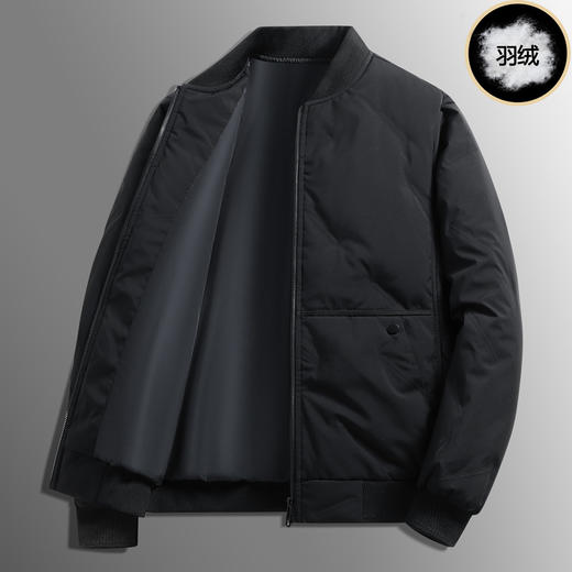 【秋冬灰鸭绒羽绒服】男商务立领羽绒服男翻领时尚保暖棒球领羽绒服 商品图1