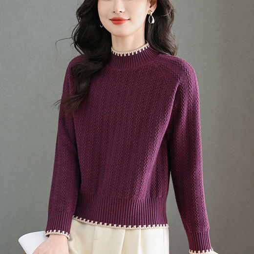 宽松短款针织衫漂亮，洋气打底衫时髦时尚毛衣CC-101-98629 商品图1