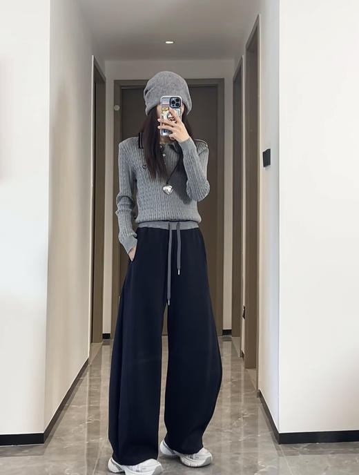 【秒杀价已调 直接拍】热卖的拉夫 拼色腰 加厚绒 弯刀裤 可收口两穿卫裤 商品图5