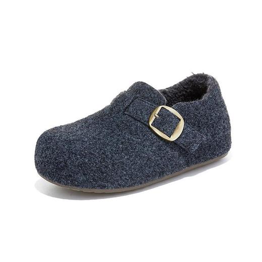 内增高4.5cm加绒毛毛鞋2025冬季新款魔术贴百搭面包鞋休闲单鞋女 商品图2