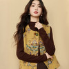 【周四狂欢价】熙世界【雅韵东方】新中式国风金黄色马甲背心女秋冬无袖坎肩上衣 商品缩略图1