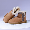 隆丰冬季女保暖A级羊皮毛一体雪地靴一粒牛角扣基础款名族风短筒雪地靴122075 商品缩略图5