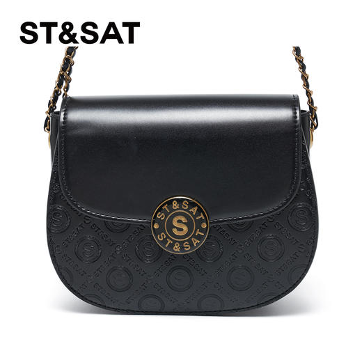 星期六简约黑色百搭链条单肩包SSD5211002 商品图4