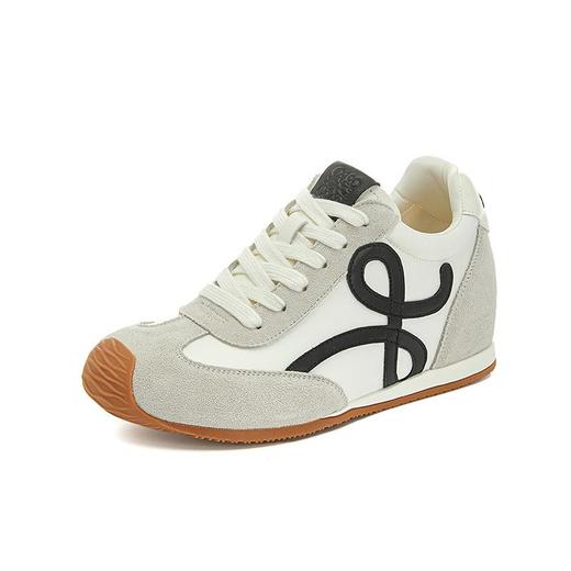 内增高4cm真皮德训鞋2026春季新款芭蕾鞋休闲百搭德训鞋舒适女鞋 商品图2