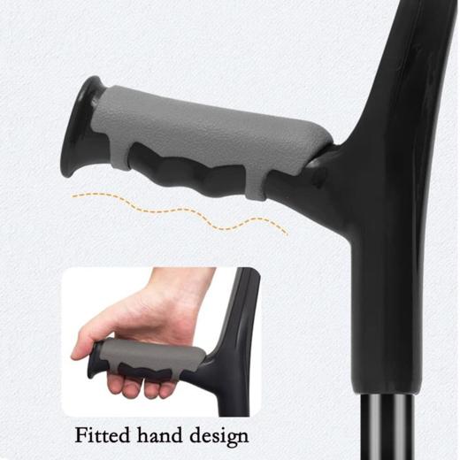 美国 BQKOZFIN 肘拐手臂式拐杖 可伸缩折叠  带防滑底座 一对 商品图3