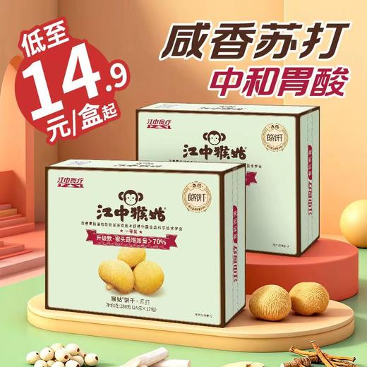720g江中猴姑苏打饼干 咸味碱性养胃饼干 中和胃酸 休闲解馋零食 2026年2-5月到期 饼干易碎 介意慎拍 商品图0