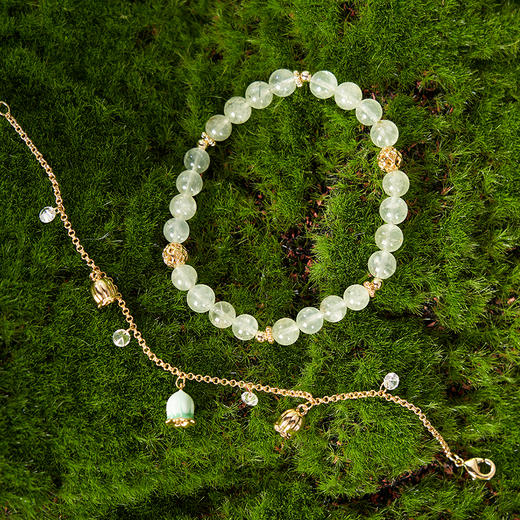 大英博物馆 欧洲文化艺术系列 铃兰翠语葡萄石 双层手链 商品图3