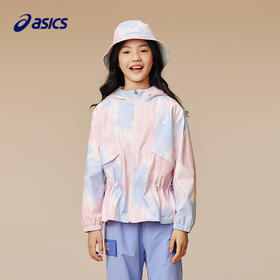 ASICS/亚瑟士儿童2025年秋季女童三防梭织便服防风透湿时尚满印