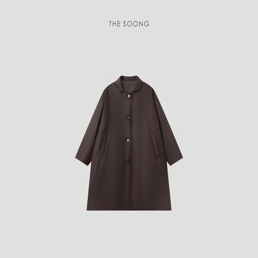THESOONG|"零压御寒"韩国进口面料保暖廓形感中长款棉服外套HWWT8376 商品图0