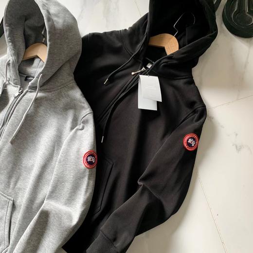 D121001男士全拉链银狐绒柔软舒适连帽卫衣外套 商品图3