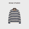 ROMI STUDIO“随性复古”全棉条纹撞色Polo领灯芯绒长袖 RWCASU6577 商品缩略图1