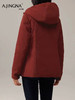 【两面穿】阿菁娜新年新款开运红羽绒服可两面穿连帽设计防风保暖锁温F30D216030 商品缩略图3