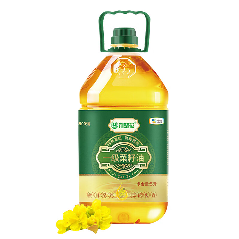 中粮 荆楚花 非转基因压榨一级菜籽油5L