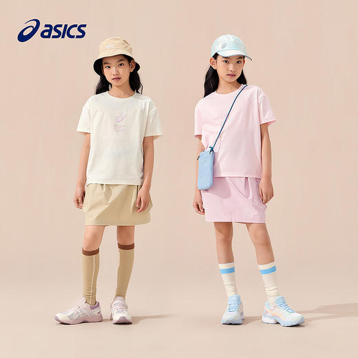 ASICS/亚瑟士童装25年夏季新款女童廓形吸湿速干运动轻量T恤短袖 商品图4