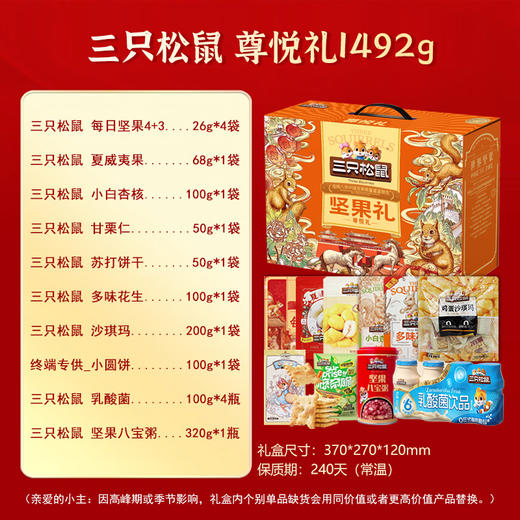 三只松鼠 尊悦坚果礼盒休闲零食1492g-XJ 商品图2