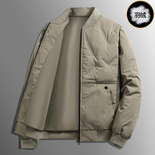 【秋冬灰鸭绒羽绒服】男商务立领羽绒服男翻领时尚保暖棒球领羽绒服 商品图2