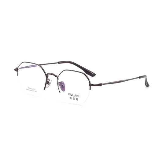 普莱斯光学镜框B8528  经典半框 半钛材质 舒适鼻托 稳固桩头 复古休闲 三色可选 商品图0