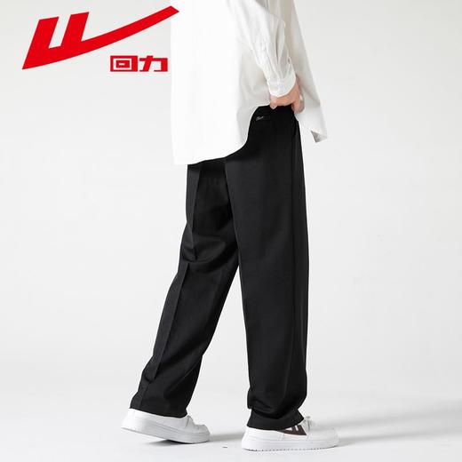 回力西裤男2025夏季新款宽松直筒垂坠高级感百搭黑色西装休闲长裤 商品图8