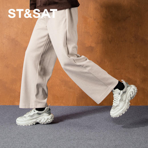 星期六男士机能风潮流擦色厚底老爹鞋SSD3122027 商品图3