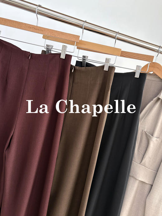 会员福利【极简通勤神裤！】拉夏贝尔/La Chapelle高腰显瘦~立体剪裁垂感西裤遮胯显瘦直筒休闲裤 商品图3