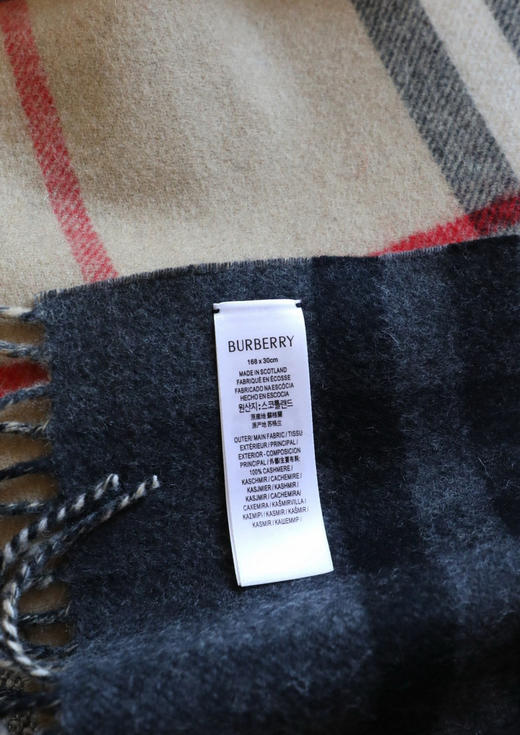 Bur秋冬羊绒格纹围巾！ 商品图5