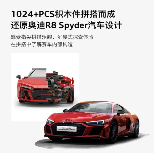 R8 Spyder 1:14积木车 商品图1