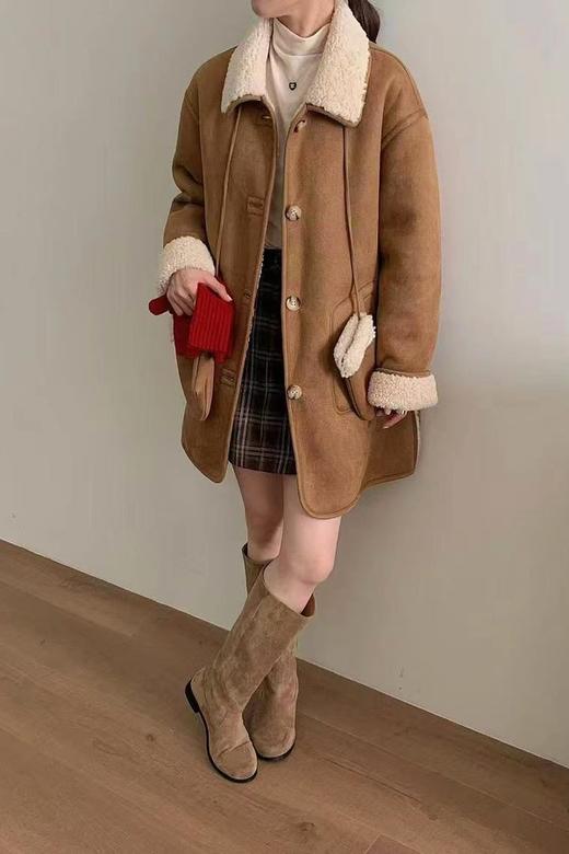 L.Fleuri 气质减龄皮毛一体两面穿棉衣大衣外套 21775 商品图2