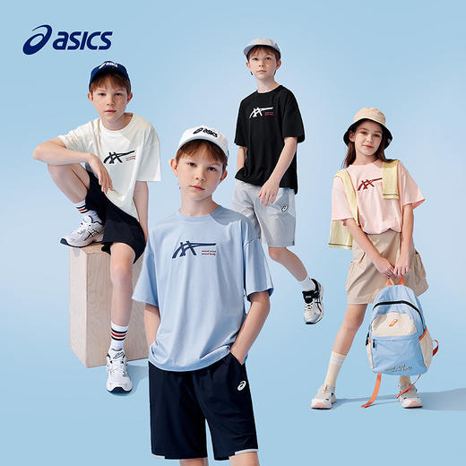 ASICS亚瑟士童装2025年夏季新款吸湿抗菌宽松落肩舒适运动短袖T恤 商品图4