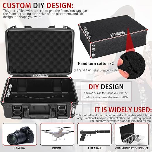 382615安全箱 防水防震 数码笔电设备便携收纳盒 商品图5