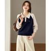 法式撞色POLO领内搭软糯毛衣，气质翻领针织衫上衣CC-27-25261 商品缩略图2