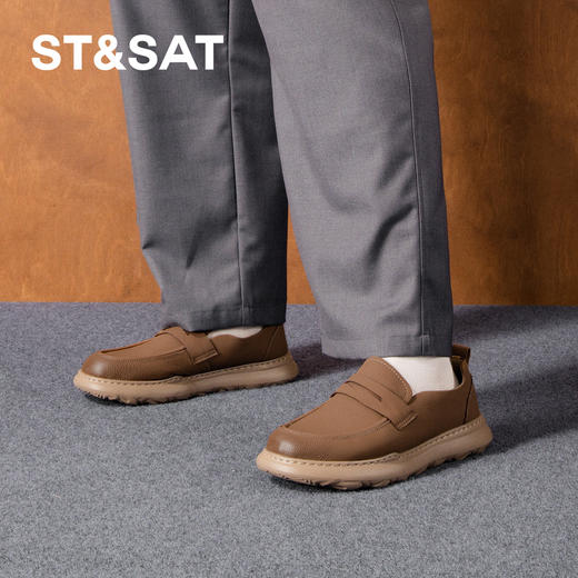星期六男士轻便舒适休闲复古皮鞋SSD3121021 商品图3