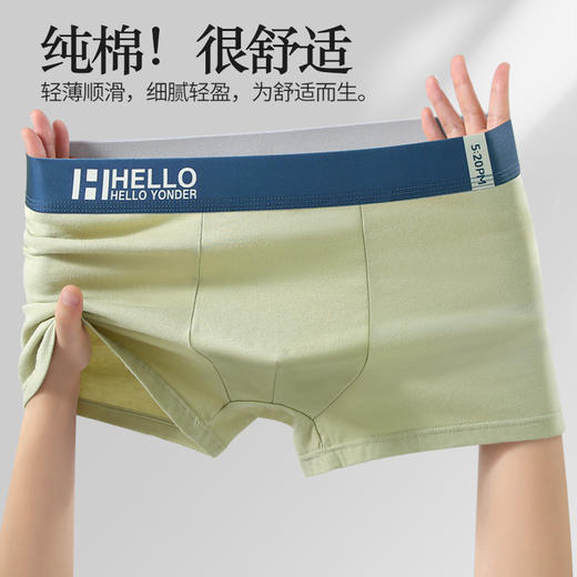 男士内裤男纯棉抗菌平角裤全棉质透气四角裤头男生大码短裤衩 商品图1