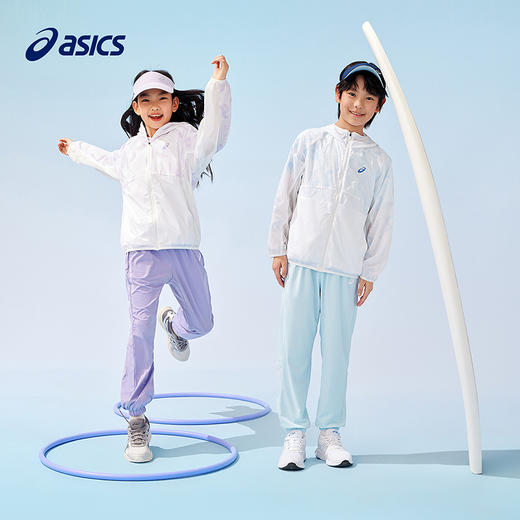 ASICS/亚瑟士童装25年夏新款男女UPF50+冰蝉翼防晒服印花梭织外套 商品图4