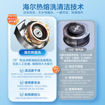 海尔（Haier）【推荐新款海鲸C61Max】抽吸排油烟机大嘴C61pro免费上门安装  顶侧双吸28风量联动热熔洗 商品图5