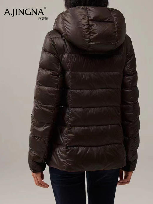 【两面穿】阿菁娜新年新款开运红羽绒服可两面穿连帽设计防风保暖锁温F30D216030 商品图5