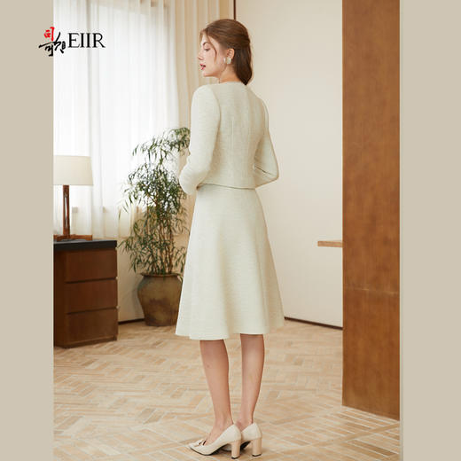 司歌轻奢重磅工艺外套+连衣裙套装真两件套收腰TO921145X 商品图3