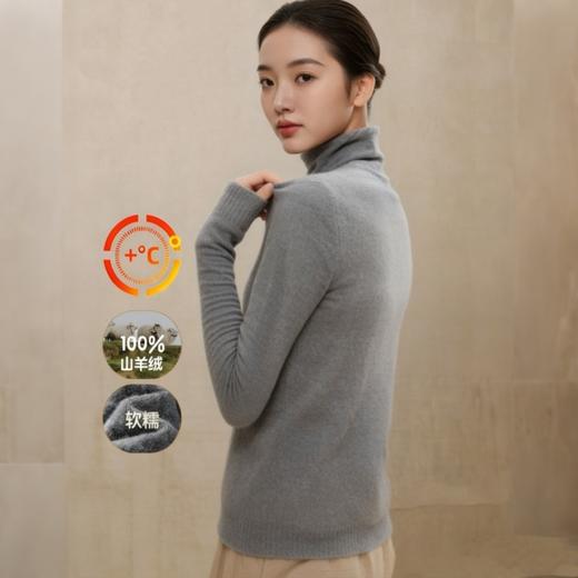 【福利款】金三塔【100%山羊绒】女秋冬新品纯色羊绒套头衫 高级感软糯百搭高领保暖长袖羊绒衫  YSFFD794 商品图2