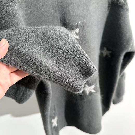 D121010立体星星提花图案圆领星星毛衣男女同款 商品图6