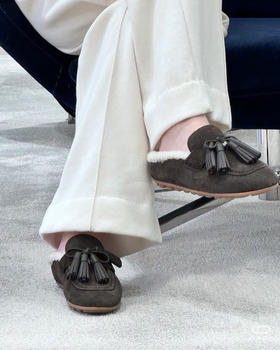 现货 THS-限时 霍根家 女款休闲毛毛拖鞋 H693时尚穆勒鞋 2色 BZ1277