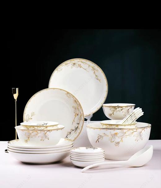 5F京东家电骨瓷34件套餐具 商品图0