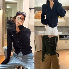 代工厂出！ 质感敲赞 拉夫polo领麻花开衫！