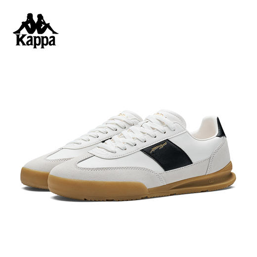 Kappa 复古德训鞋男女拼色低帮系带休闲板鞋轻便运动鞋K0GW5CC62 商品图2