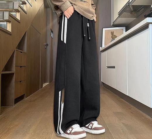 D121027冬季新款加绒加厚卫裤休闲裤男女同款卫裤 商品图3