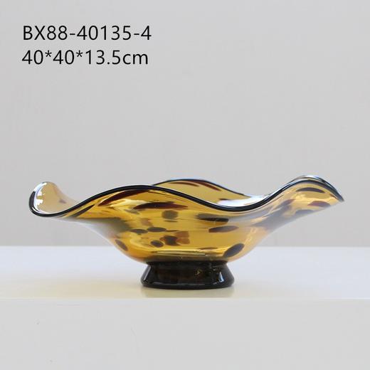 北欧创意轻奢斑点琉璃果盘现代售楼部客厅茶几餐厅高级干果收纳盘 商品图5